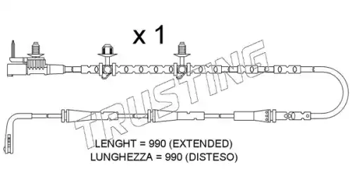Датчик тормозных колодок TRUSTING SU.402