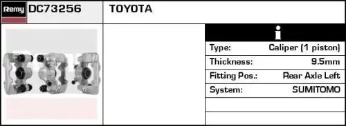 Суппорт тормозной DELCO REMY DC73256 задняя ось слева