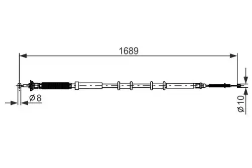 1987477975 BOSCH ТРОС РУЧНОГО ТОРМОЗА