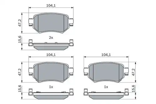 Тормозные колодки дисковые BOSCH 0 986 460 010