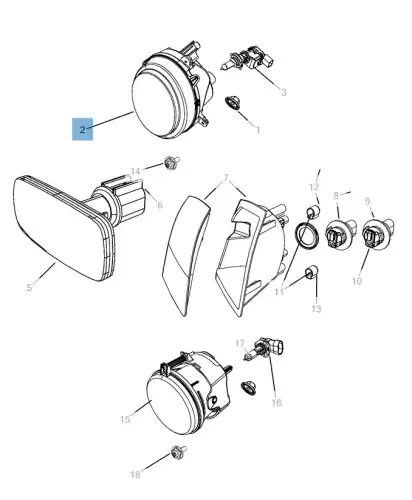 Фара JEEP K05182553AG