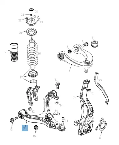 Рычаг подвески JEEP K68282728AC