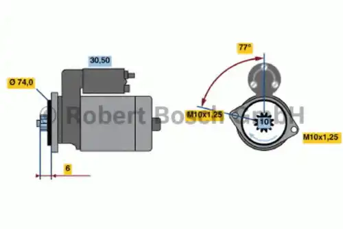 Хомут глушителя BOSCH 0 986 020 841