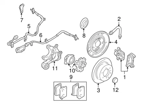 Тормозные колодки дисковые MITSUBISHI MR510544