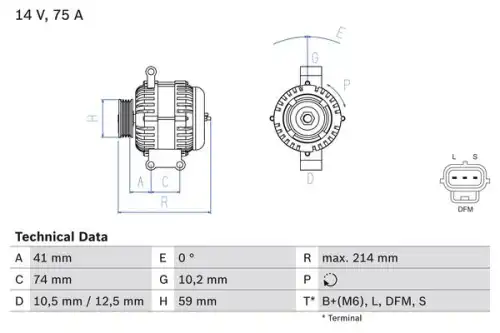 шкив генератора Ford 0 986 042 650 BOSCH