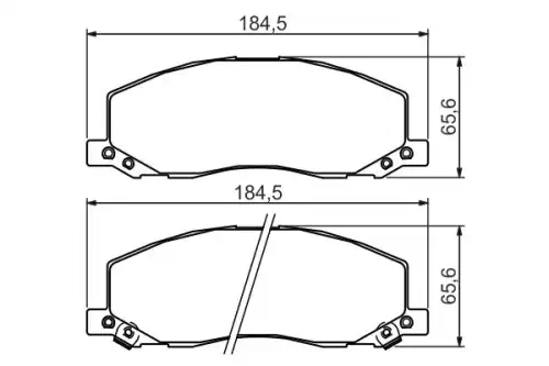 Тормозные колодки дисковые передняя ось BOSCH 0 986 494 298