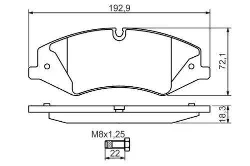 Тормозные колодки дисковые передняя ось BOSCH 0 986 494 408