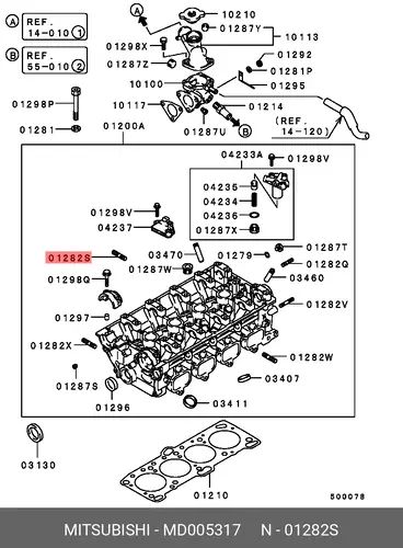 Термостат системы охлаждения MITSUBISHI MD005317