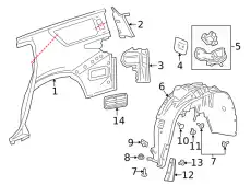 Подкрылок GM 85114490