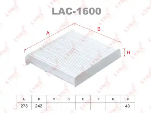 Салонный фильтр LYNXAUTO LAC1600