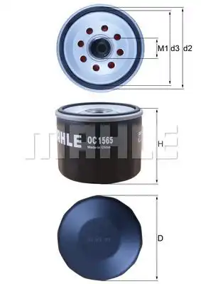 Фильтр масляный MAHLE OC 1565