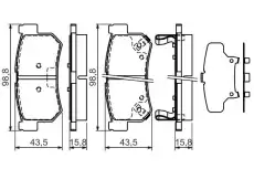 Тормозные колодки дисковые BOSCH 0 986 494 237