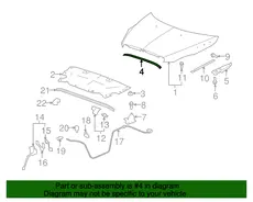 WEATHERSTRIP,HOOD FRT 25805472 BUICK