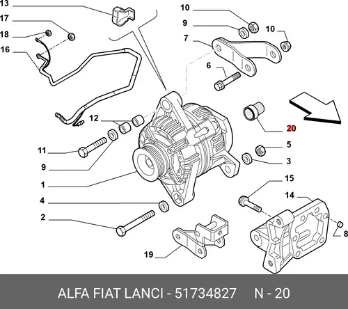 Генератор FIAT 51734827