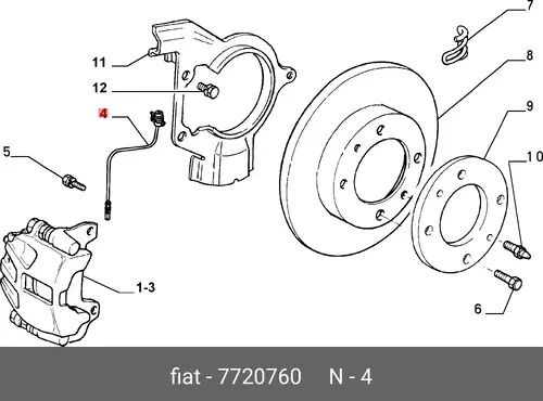 Двигатель стеклоочистителя 7720760 FIAT