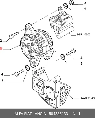 Генератор FIAT 504385133