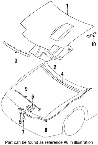 трос капота Mits MB401261 MITSUBISHI