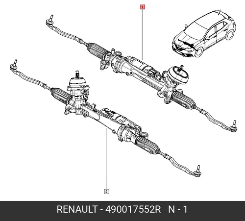 Рулевой механизм ! \RENAULT 490017552R