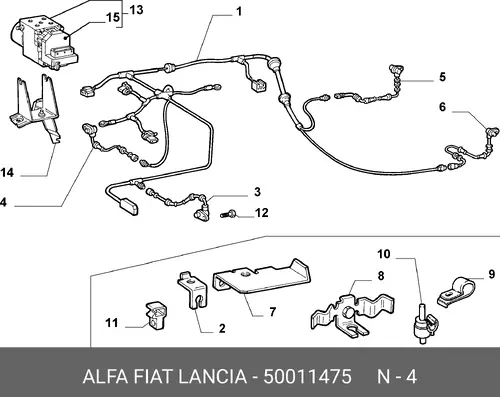 Датчик ABS FIAT 50011475