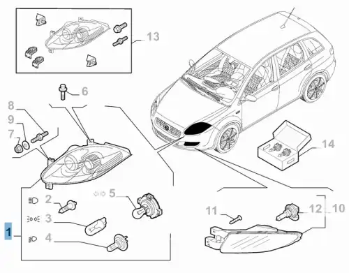 Фара FIAT 51824214