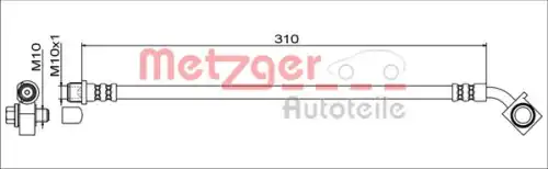 Тормозной шланг ! \OPEL 4111552 METZGER