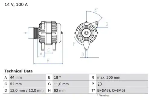 Генератор BOSCH 0 986 049 231