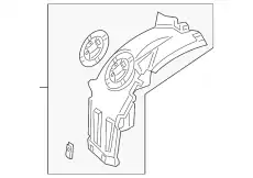 Fender Liner !Left \19>22 MB A 220 2.0L L4 177 690 03 04