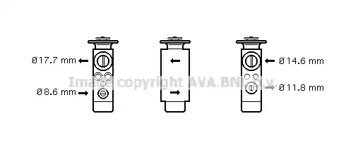 Клапан кондиционера AVA PR1048