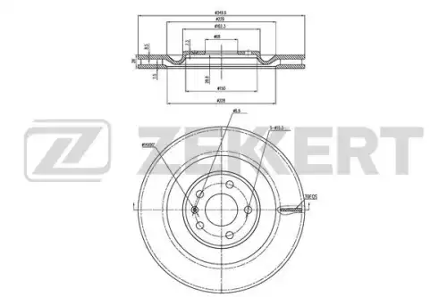 Тормозной диск ZEKKERT BS-6476