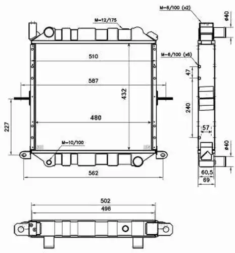 Радиатор кондиционера (конденсатор) NRF 52235