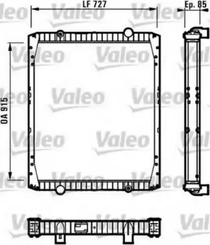 Радиатор системы охлаждения двигателя VALEO 731554