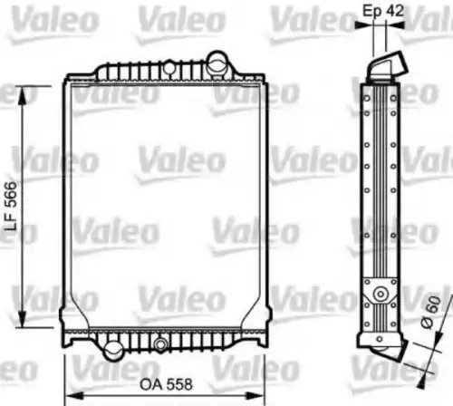 Радиатор системы охлаждения двигателя VALEO 733496