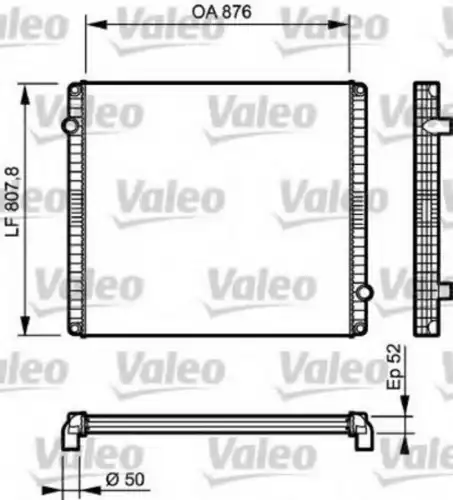 Радиатор системы охлаждения двигателя VALEO 733503