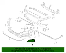Moulding - front bumper, rh 86564J9IA0 HYUNDAI