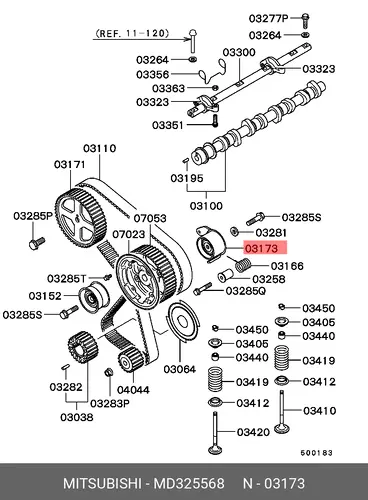 ролик грм EA6A MD325568 MITSUBISHI
