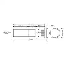 WHEEL STUD M22X1.5 RHT 90MM UH VLWB0015 UC