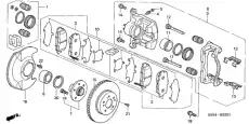 Тормозные колодки дисковые HONDA 45022-S7A-000