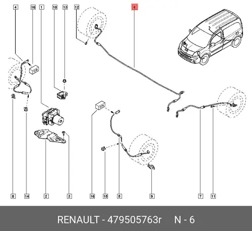 Датчик ABS RENAULT 479505763R