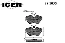 Тормозные колодки дисковые ICER 181035