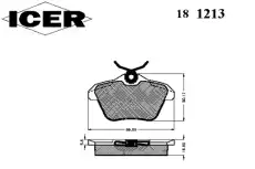 Тормозные колодки дисковые ICER 181213