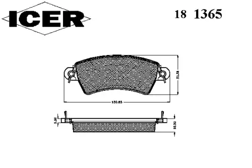 Тормозные колодки дисковые ICER 181365