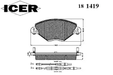 Тормозные колодки дисковые ICER 181419