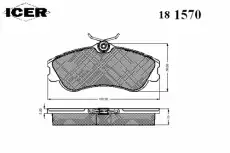 Тормозные колодки дисковые ICER 181570
