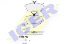 Тормозные колодки дисковые ICER 141425
