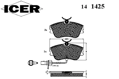 Тормозные колодки дисковые ICER 141425