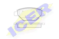 Тормозные колодки дисковые ICER 181572