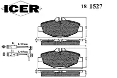 Тормозные колодки дисковые ICER 181527
