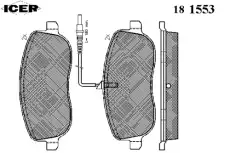 Тормозные колодки дисковые ICER 181553