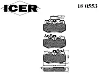 Тормозные колодки дисковые ICER 180553