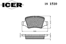 Тормозные колодки дисковые ICER 181510